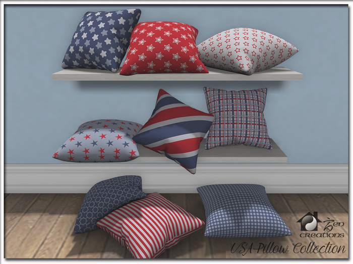 Second Life Marketplace USA Pillow Collection
